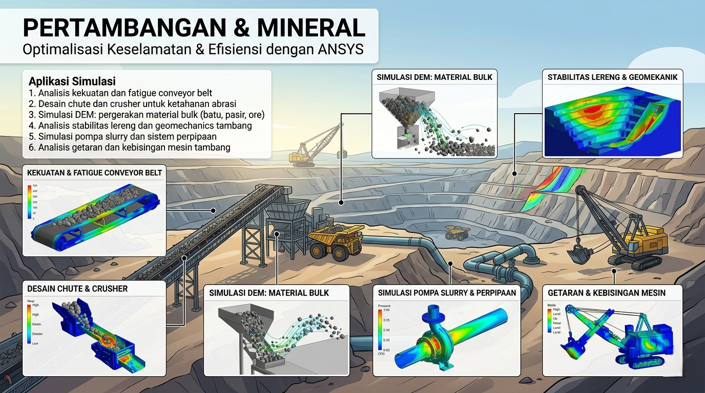 Simulasi ANSYS untuk Pertambangan & Mineral