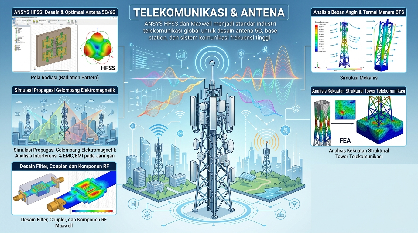 Simulasi ANSYS untuk Telekomunikasi & Antena